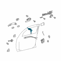 OEM 2013 Lexus LX570 Door Lock Cylinder & Key Set, Left Diagram - 69052-60302