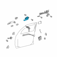 OEM 2011 Lexus LX570 Front Door Inside Handle Sub-Assembly, Right Diagram - 67605-60030-A0