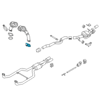 OEM 2013 BMW M5 Holder Catalytic Converter Near Engine Diagram - 18-32-7-845-884