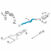 OEM BMW M6 Gran Coupe Intermediate Pipe, Rear Left Diagram - 18-30-7-845-465