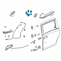 OEM 2018 Honda Odyssey Roller Assy., L. Slide Door (Upper) Diagram - 72550-THR-A01