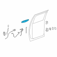 OEM 2013 GMC Yukon XL 1500 Handle, Outside Diagram - 84053448