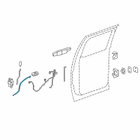 OEM 2009 Chevrolet Silverado 2500 HD Lock Cable Diagram - 15940888