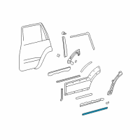 OEM 2004 Lexus GX470 Moulding, Rear Door Outside, Lower RH Diagram - 75745-60010-A0