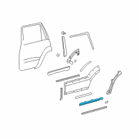 OEM 2006 Lexus GX470 Moulding, Rear Door Outside, Lower Rear RH Diagram - 75747-60010