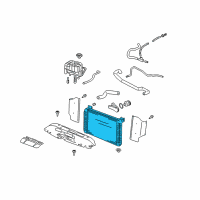 OEM 2006 Cadillac Escalade EXT Radiator Diagram - 15841575