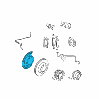 OEM 2009 Ford F-250 Super Duty Mud Shield Diagram - 6C3Z-2K005-B