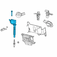 OEM 2019 Jeep Wrangler Ignition Coil Diagram - 68211953AA