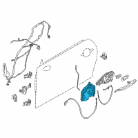 OEM 2017 BMW 740i xDrive Rear Left System Lock Diagram - 51-22-7-281-941
