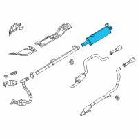 OEM Ram 1500 Classic Exhaust Muffler Diagram - 55398327AG