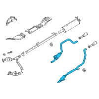 OEM Dodge Left Exhaust Pipe And Resonator Diagram - 55398332AH