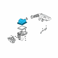 OEM Saturn Vue Cover-Air Cleaner Housing Diagram - 22676967