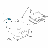 OEM Lexus Hood Lock Assembly Diagram - 53510-53040