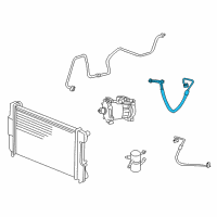 OEM 2007 Dodge Dakota Line-A/C Suction Diagram - 55057009AH