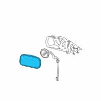 OEM 2011 Buick Lucerne Mirror Glass Diagram - 25810856