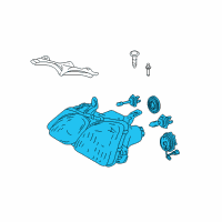 OEM 2004 Lexus LX470 Headlamp Assembly, Right Diagram - 81110-6A170