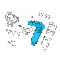 OEM 2020 Jeep Compass Exhaust And Catalytic Converter Diagram - 68315810AA