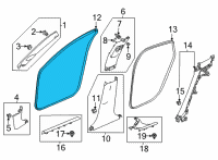 OEM 2022 Honda Civic SEAL, R- FR Diagram - 72315-T20-A11