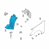OEM 2007 Infiniti G35 Protector - Front Fender, Front L Diagram - 63845-AM800