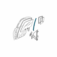 OEM 2004 Nissan Maxima Sash Assy-Rear Door, Center LH Diagram - 82223-ZK00A