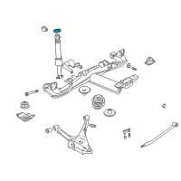 OEM 2010 Buick Lucerne Shock Upper Mount Diagram - 15251008