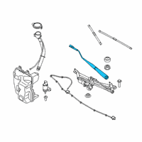 OEM 2018 BMW X2 Left Driver Windshield Wiper Arm Diagram - 61-61-7-429-703