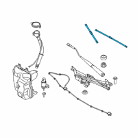 OEM 2020 BMW X2 Front Blade Wiper Arm Diagram - 61-61-2-455-085