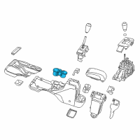 OEM Jeep Wrangler JK Mat-Console Cup Holder Diagram - 68193244AA