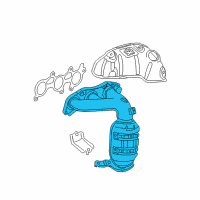 OEM 2008 Toyota RAV4 Exhaust Manifold Diagram - 17140-0P110
