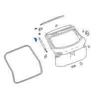 OEM 2022 Chevrolet Blazer Lift Cylinder Upper Bracket Diagram - 42439822