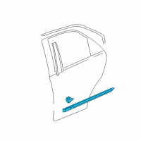 OEM Acura TL Protector, Left Rear Door (Satin Silver Metallic) Diagram - 75323-S0K-A01ZF