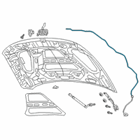 OEM 2017 Ram 3500 Cable-Hood Latch Diagram - 5160352AG
