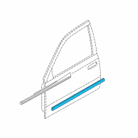 OEM 2002 Infiniti Q45 Moulding-Front Door, RH Diagram - 80870-AR200