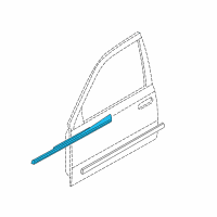 OEM 2003 Infiniti Q45 Moulding Assy-Front Door Outside, RH Diagram - 80820-AR000