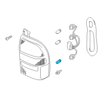 OEM 2004 Pontiac Vibe Stop Lamp Bulb Diagram - 88996946