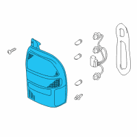 OEM 1999 Chevrolet Tracker Lamp, Tail Diagram - 91174688