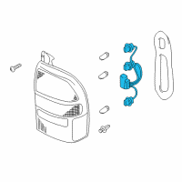 OEM Chevrolet Tracker Socket & Cord Asm, Rear Combination (On Esn) Diagram - 91174690