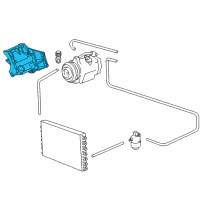 OEM 1997 BMW 740iL Climate Compressor Supporting Bracket Diagram - 64-52-1-747-258