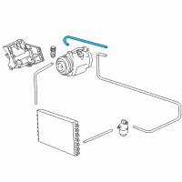 OEM 1998 BMW 750iL Suction Pipe Evaporator-Compressor Diagram - 64-53-8-378-653