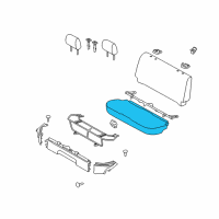 OEM Toyota Yaris Seat Cushion Diagram - 71601-52D61-B0