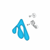 OEM 2005 Mercury Grand Marquis Serpentine Belt Diagram - 3W7Z-8620-AA