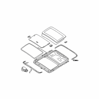 OEM 2004 BMW 325Ci Circul.Sliding/Lifting Roof Cover Gasket Diagram - 54-13-8-218-001