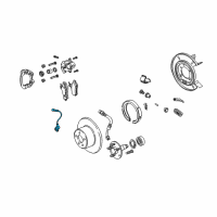 OEM 2004 Pontiac GTO Sensor, Rear Wheel Speed Diagram - 92050125