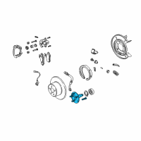 OEM 2006 Pontiac GTO Rear Wheel Bearing Diagram - 92156680