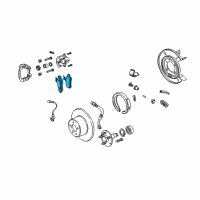 OEM 2005 Pontiac GTO Rear Pads Diagram - 92175205