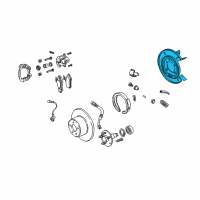 OEM 2006 Pontiac GTO Shield, Rear Brake Diagram - 92147895