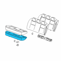 OEM 2011 Chevrolet Impala Pad, Rear Seat Cushion Diagram - 19123865