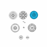 OEM 2000 Nissan Maxima Aluminum Wheel Diagram - 40300-3Y326