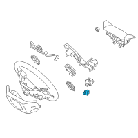 OEM 2017 Hyundai Santa Fe Sport Steering Switch Assembly, Left Diagram - 96750-2W100-UNB