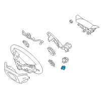 OEM Hyundai Santa Fe Steering Switch Assembly, Left Diagram - 96750-2W100-NBC